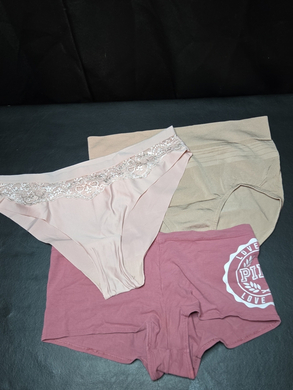 3 Pc. Lot - Nude, Blush & Mauve Panty Trio